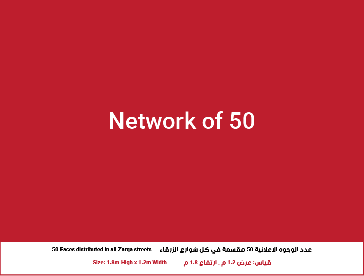 2m2 Billboards in Zarqa, Network of 50